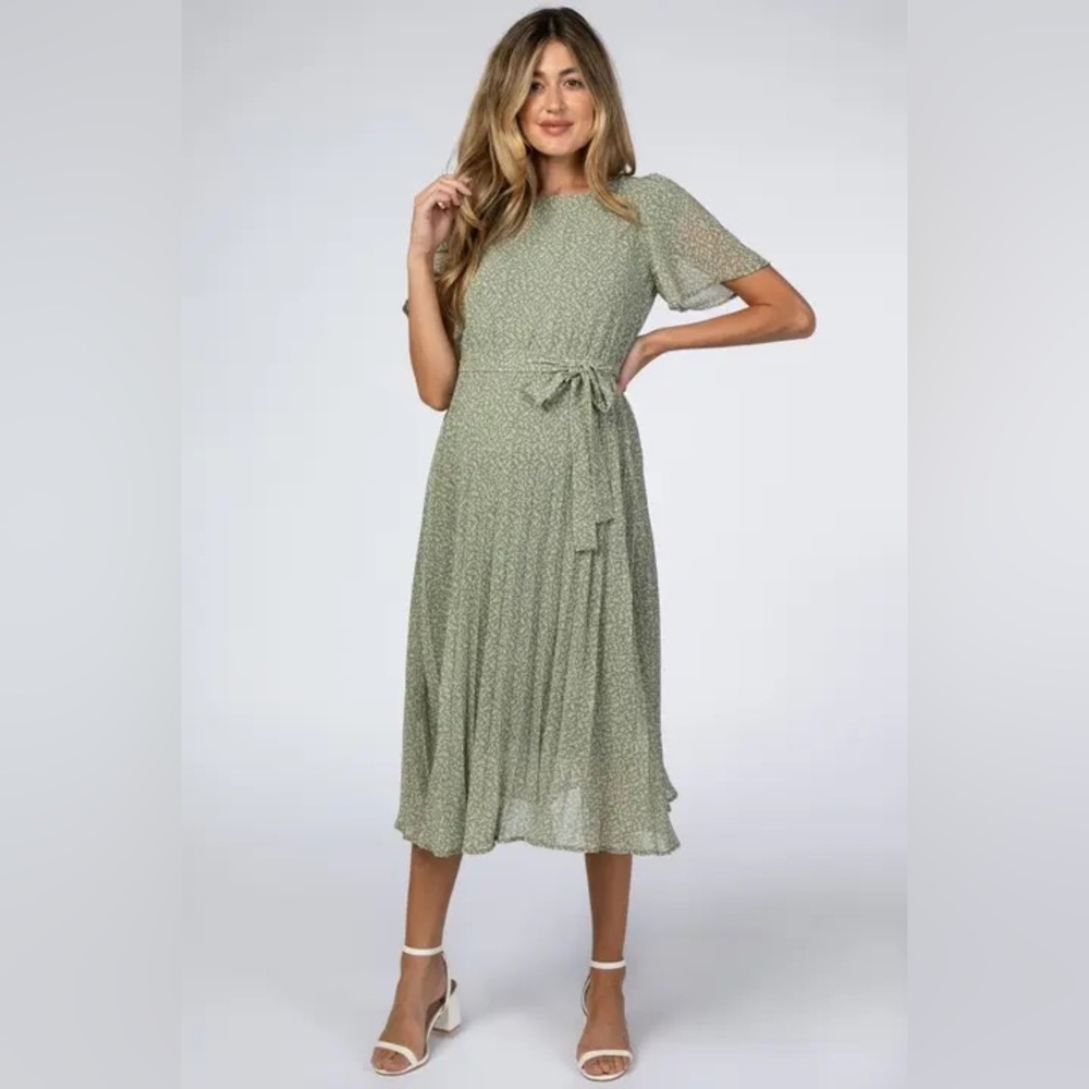 Pinkblush Sage Green Midi Dress